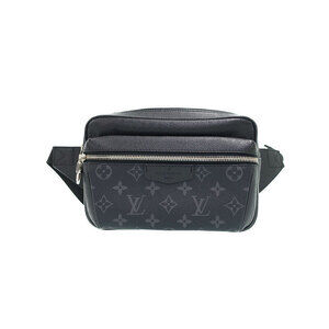 Louis Vuitton Taiga Black Leather Rama Bum Bag Outdoor Body
